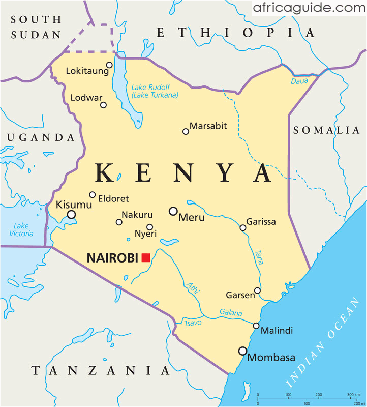 Kenya Political Map 