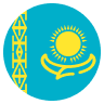 a flag of kazakstan as shown in a circle