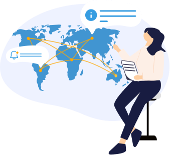 Person On A Chair Looking At The World Map | RegDesk