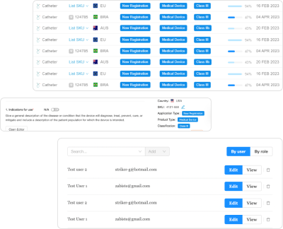 RegDesk Dashboard Image of AI Submission Generator Solution