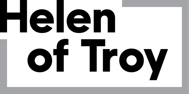 a black and white logo for helen of troy