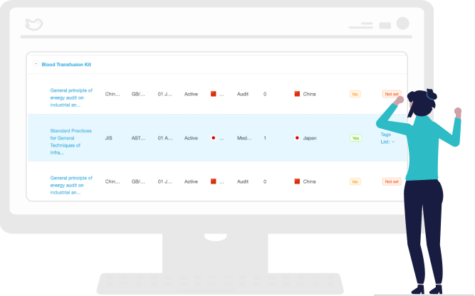 Person Looking At RegDesk Dashboard Image of International and Country-Specific Standards