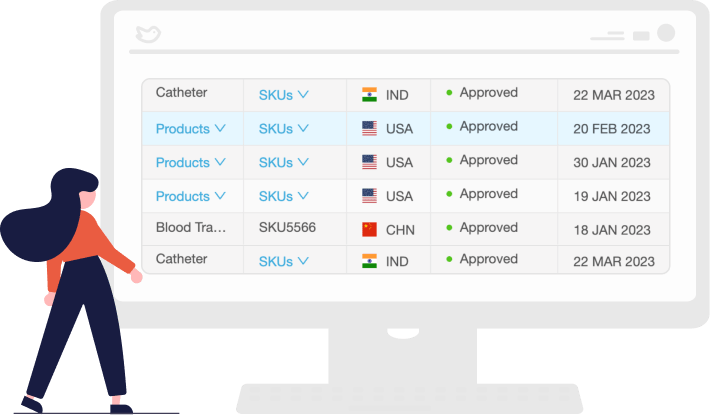 Person Looking At RegDesk Dashboard Image of Global Registrations